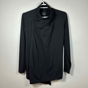Drifter Small Black Magnetic Close Knit Open Drape Cardigan Jacket